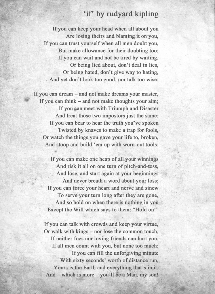 if poem by rudyard kipling